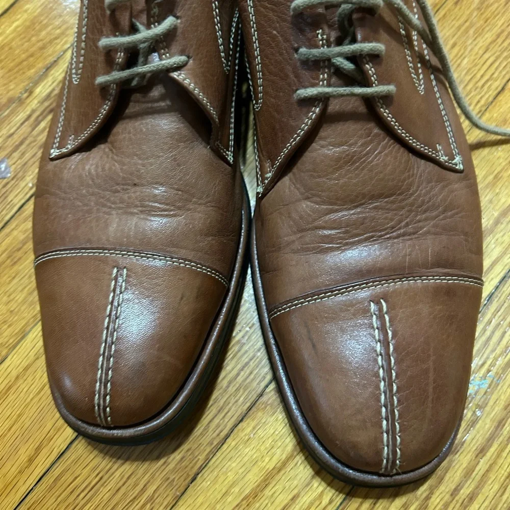 Sandro‎ Moscoloni Brazilian  Brown Leather Split Toe Lace Up Oxfords 10D